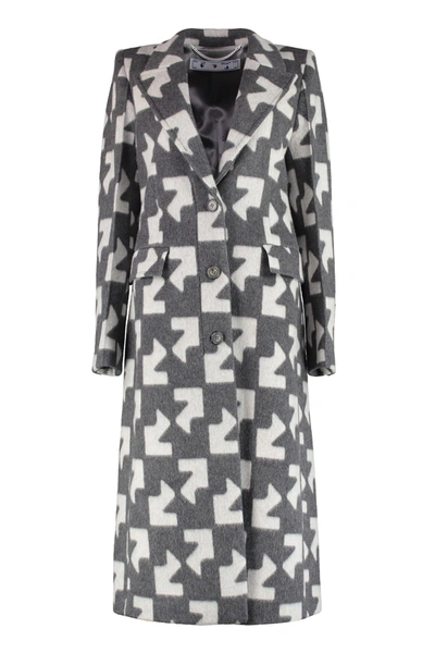 Off-white Off White Ct Lng Vn Ls Alvr Prnt Hairy W In Grey