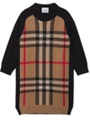 BURBERRY CHECK JACQUARD SWEATER DRESS,8046103K A7028