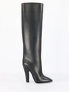 SAINT LAURENT 68 TUBE BOOTS IN BLACK LEATHER,6676252W7001000