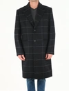OFF-WHITE CHECKED WOOL COAT,OMER033F21FAB0021000