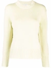 Malo Ribbed Edge Cashmere Jumper In Giallo