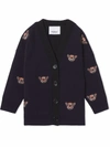 BURBERRY NAVY BLUE WOOL-BLEND CARDIGAN,8045138B A1222