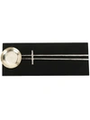 Werkstatt:münchen Plate Chopsticks Set In Schwarz