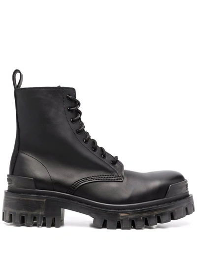 Balenciaga Strike Lace-up Boots In Default Title