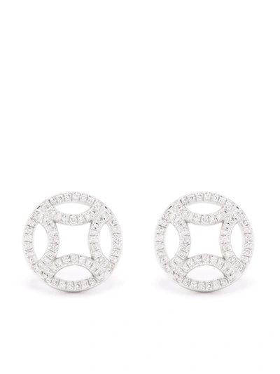 Loyal.e Paris 18kt Recycled White Gold Perpétuel.le Diamond Earrings In Silber