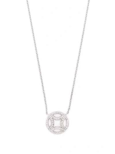 Loyal.e Paris 18kt Recycled White Gold Perpétuel.le Diamond Pavé Necklace In Silber