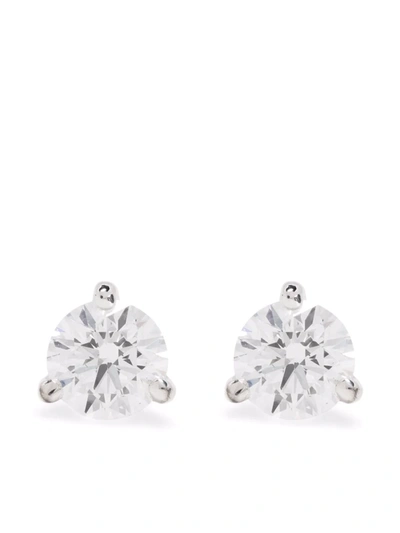 Loyal.e Paris 18kt Recycled White Gold Pur.e Diamond Earrings In Silber