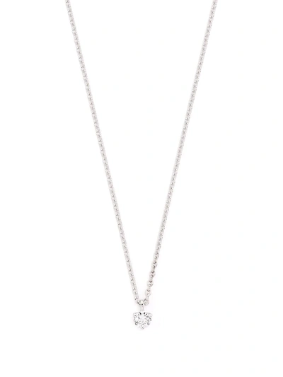 Loyal.e Paris 18kt Recycled White Gold Pendentif Diamond Necklace In Silber