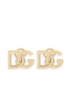 DOLCE & GABBANA 18KT YELLOW GOLD LOGO CLIP-ON EARRINGS