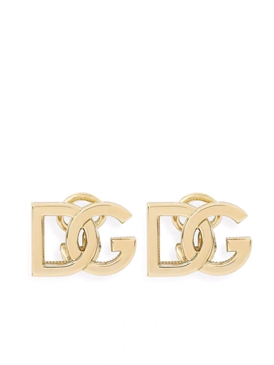 Dolce & Gabbana 18kt Yellow Gold Logo Clip-on Earrings
