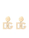 DOLCE & GABBANA 18KT YELLOW GOLD LOGO CLIP-ON EARRINGS