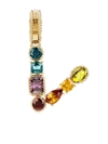 Dolce & Gabbana Rainbow Alphabet 18kt Yellow Gold Multi-stone Pendant In Gold