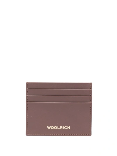 Woolrich Tartan Check Print Cardholder In Braun