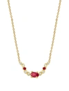 GFG JEWELLERY 18KT YELLOW GOLD SERAPHINA WING RUBY AND DIAMOND NECKLACE