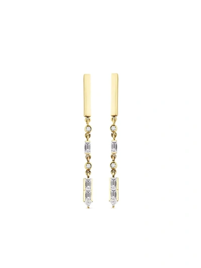 Gfg Jewellery 18kt Yellow Gold Artisia Bar Diamond Earrings