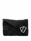 Bottega Veneta Men's Intrecciato Webbing Crossbody Bag In Schwarz
