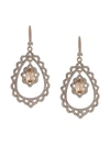 MARCHESA NOTTE CRYSTAL-EMBELLISHED TIERED EARRINGS