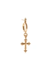 Emanuele Bicocchi Fleury Cross Gold-plated Sterling Silver Earring In Gold