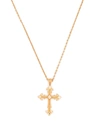 Emanuele Bicocchi Romantic Rock Cross Medium Silver Necklace In Gold