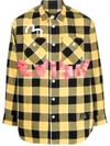Evisu X Sfera Ebbasta Check-print Cotton Shirt In Gelb
