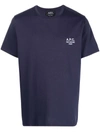 Apc A.p.c. Standard Rue Madame Cotton Crew-neck T-shirt In Blau