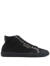 SAINT LAURENT MID-TOP LACE-UP SNEAKERS