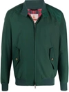 Baracuta Classic Bomber Jacket With Zip Closure In Grün
