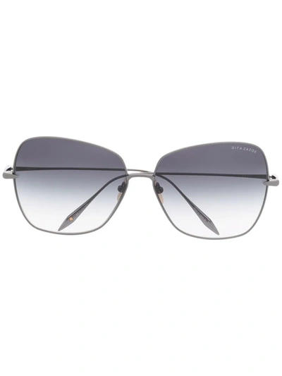 Dita Eyewear Zazoe Butterfly-frame Sunglasses In Silber