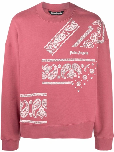 Palm Angels Paisley Logo-print Relaxed Sweatshirt In Multi-colored