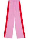 Burberry Side-stripe Wide-leg Track Pants In Rosa