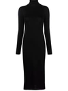Polo Ralph Lauren High-neck Knitted Day Dress In Polo Black