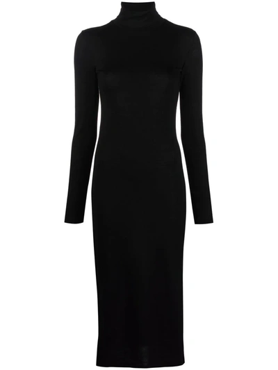 Polo Ralph Lauren High-neck Knitted Day Dress In Polo Black