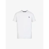 Fred Perry Pique T-shirt With Pocket Detail In White In White