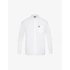 FRED PERRY FRED PERRY MENS WHITE LOGO-EMBROIDERED LONG-SLEEVE COTTON OXFORD SHIRT,49793711