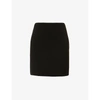 Bottega Veneta Black Stretch Wool Blend Mini Skirt In Black