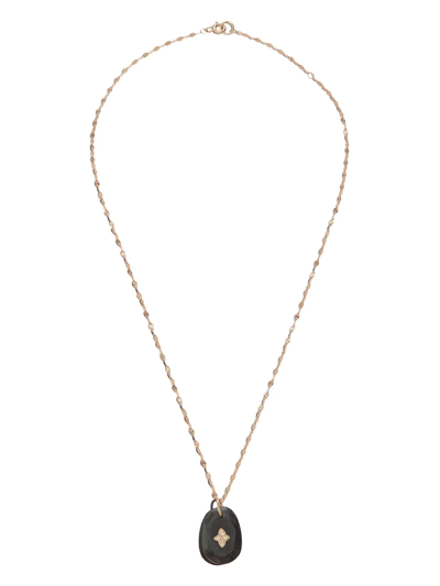 Pascale Monvoisin 9kt Yellow Gold Gaïa N°1 Labradorite Diamond Necklace