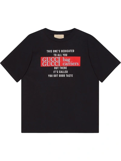 Gucci Black 'you Got Good Taste' Printed T-shirt