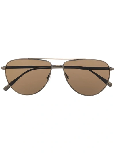 Brunello Cucinelli Disoriano Pilot-frame Sunglasses In Brown