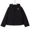 K-way Logo-print Zip-up Padded Jacket In Black