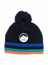 PAUL SMITH JUNIOR EMBROIDERED-LOGO KNITTED BEANIE