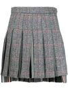 THOM BROWNE MINI DROPPED BACK PLEATED SKIRT