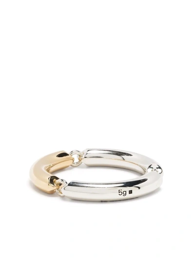 Le Gramme 5g Polished 18kt Gold Link Ring In Silber