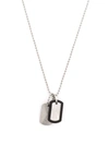 DIESEL DOG-TAG BEADED NECKLACE