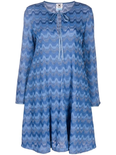 M Missoni Graphic-print Dress In Blau