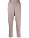 Peserico Cropped Tailored Trousers In Nude