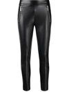 Michael Michael Kors Skinny-cut Faux Leather Trousers In Schwarz