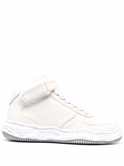 Miharayasuhiro Embroidered-logo Hi-top Trainers In White