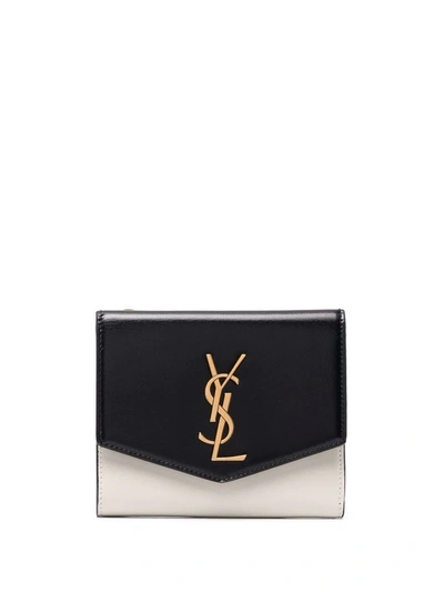 Saint Laurent Monogram Flap Wallet In Black