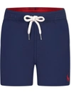 Polo Ralph Lauren Polo Pony Drawstring Swimming Shorts In Blue