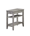 Convenience Concepts American Heritage 1 Drawer Chairside End Table With Shelves